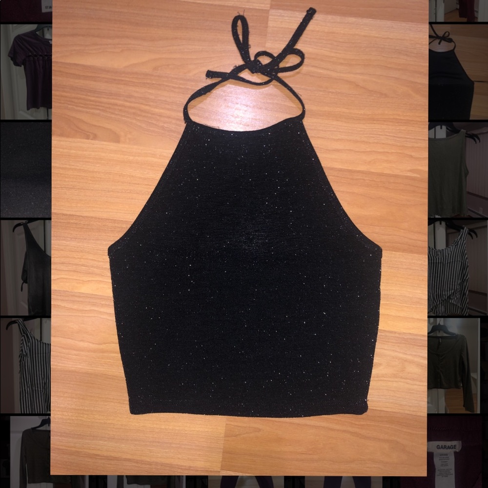 black halter top